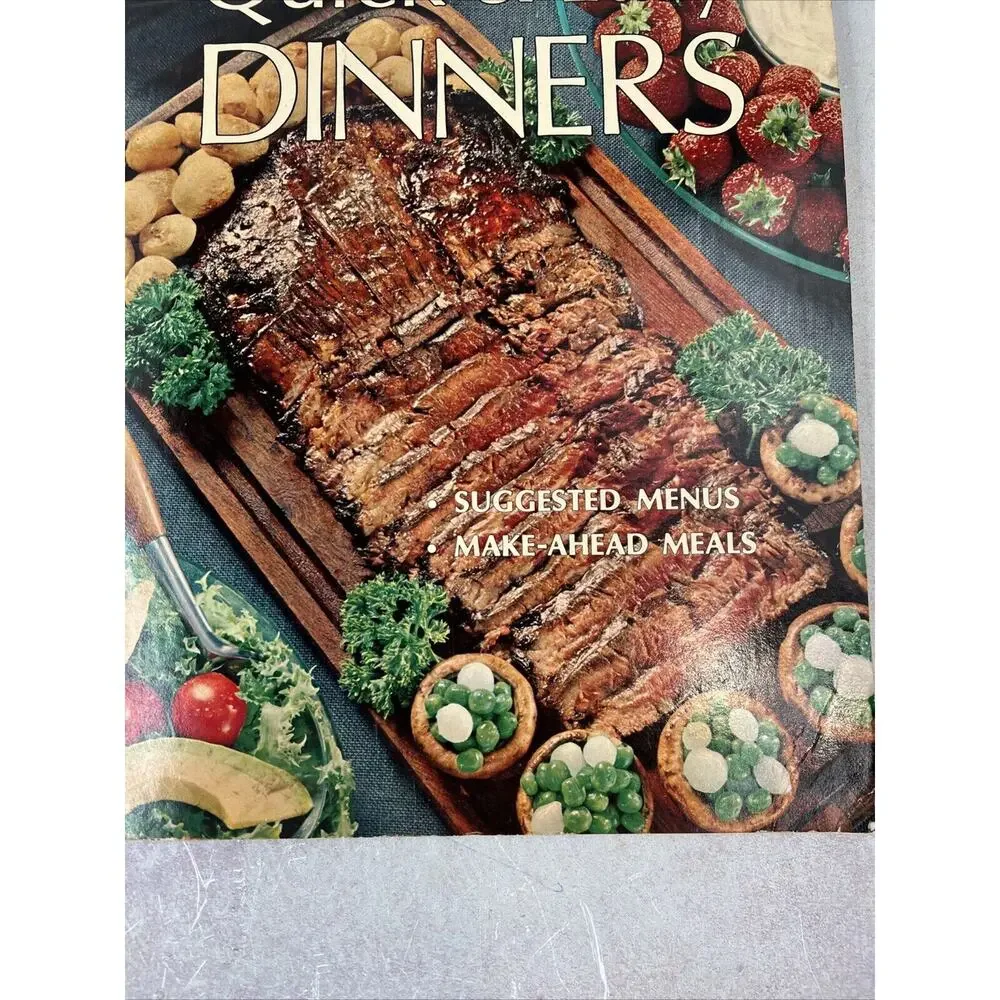 Vtg 1966 SUNSET QUICK & EASY DINNERS COOKBOOK - Paperback - 1st Edition 1st Prin